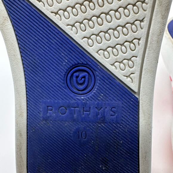 Rothy's Flame Youth The Kids Sneaker Us K10 Red/White/Yellow/Blue Flat Pull On - Picture 10 of 10